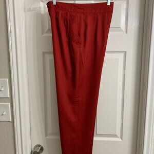 Vintage Ann Chabrol Brand Women's Crimson Red Dress Pants, Size 13/14